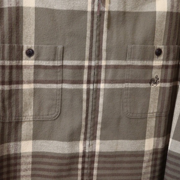Lauren Ralph Lauren Green & Tan Plaid Shacket Full Zip Shirt Jacket LG - Picture 10 of 11